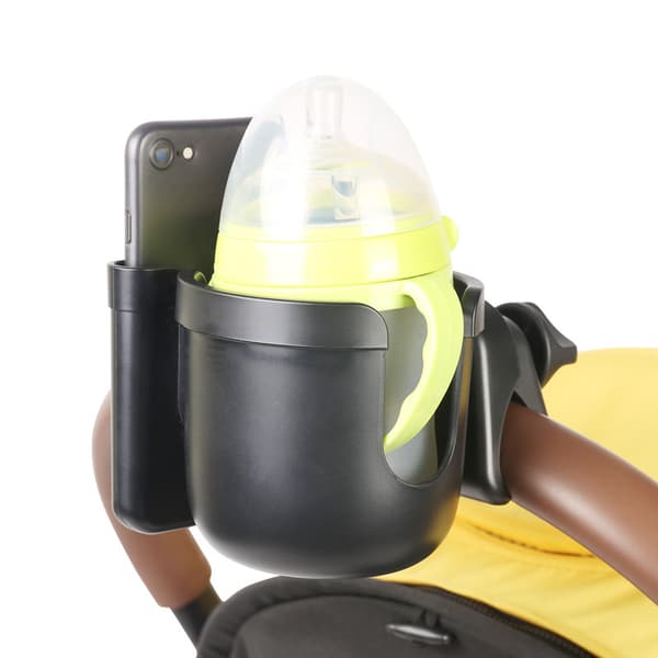 A pink universal stroller, 10cm × 10cm × 9.5cm stroller, bike cup and bottle holder