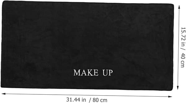 Makeup-måtte til sminkebord 40x80cm Sort ruskind soveværelse makeup-måtte