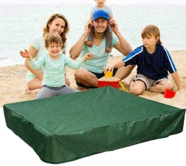 200*200*20cm Sandlådeöverdrag, Grönt Vattentätt Dammtätt UV-skydd