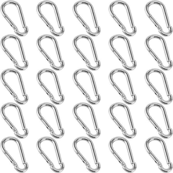 Carabiner - GIGICIAL - 25-pack - Corrosion-resistant iron - Quick release - Lightweight and compact