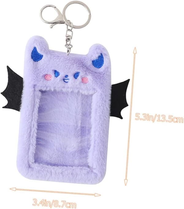 1 st Devil Plysch Kortfodral, Plysch Nyckelring för Flickor, Nyckelring,