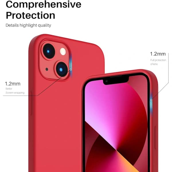 (pow yeah!) iPhoneXR Case, Liquid Silicone Case for iPhoneXR, Ultra-Thin Case, Full Coverage Shockproof Protective Soft Case Red iPhoneXR