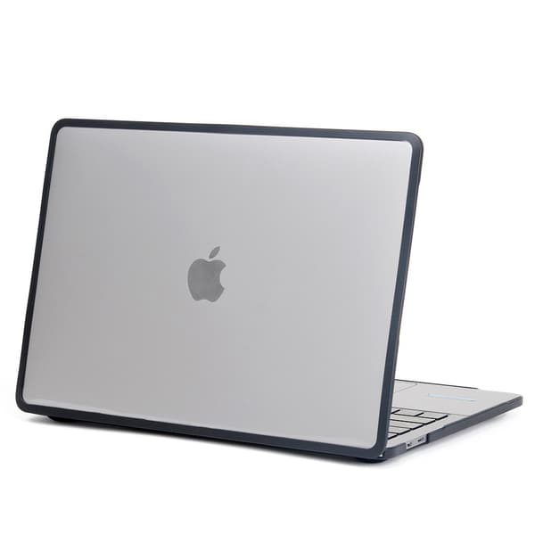 Protective Case Compatible with MacBook Pro 14 A3112 A3401, Black Transparent, Shockproof, Non-slip, Thin and Light Design