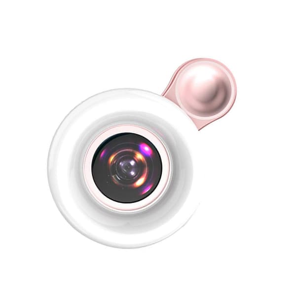 Universal mobiltelefonfyldningslys 15x makroobjektiv bred makro til Android Rosa Pink Pink