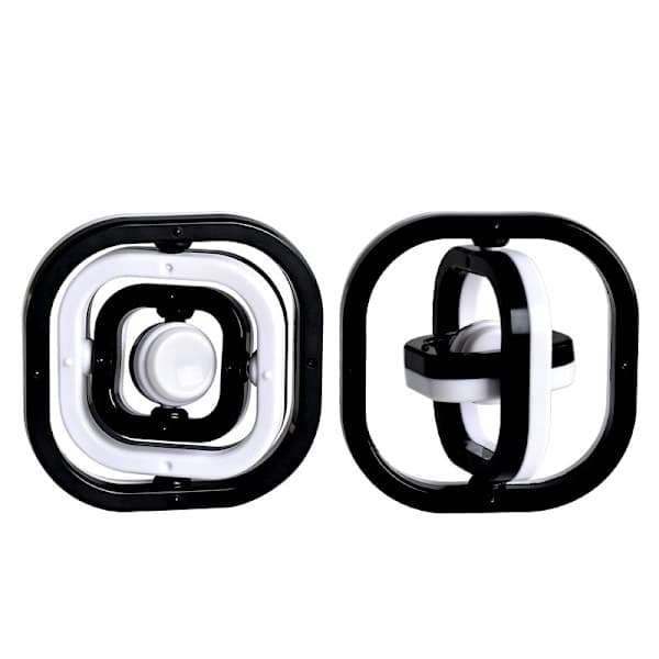 3D Infinite Flip Black and White Finger Gyro, Creative Fingertip Gyro, Decompression Toy