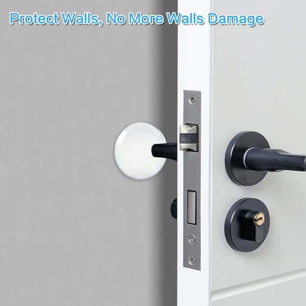 Door Knob Wall Protector, 4cm Transparent Soft Small Round Door Stop Wall Protector Self-Adhesive Door Handle Bumper (Transparent, 6pcs)