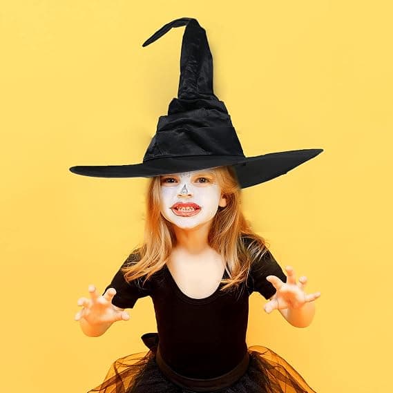4-pack Halloween Witch Hat Large Wizard Hat for Halloween Party Decor Cosplay Costume Accessories