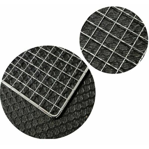 Grillrist i rustfritt stål for camping, grilling, piknik 40x25cm sølv
