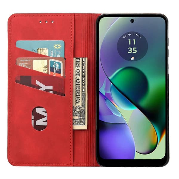 Plånboksfodral i PU-läder för Motorola Moto G35 5G - Stötsäkert skydd (Stil C)