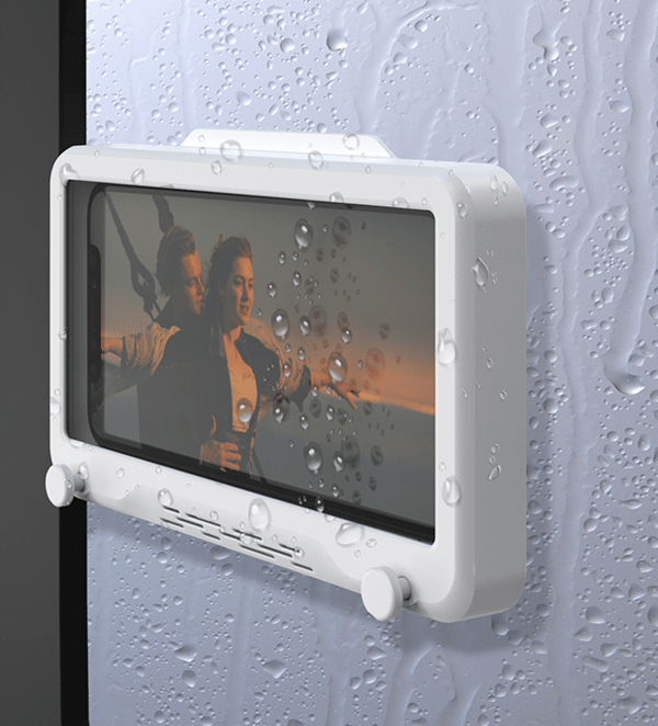 Vanntett mobiltelefonboks på badet, perforeringsfri