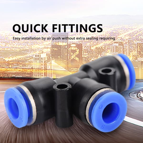 6mm Air Hose Pneumatic Push-to-Connect Fitting Kit 40 Pieces