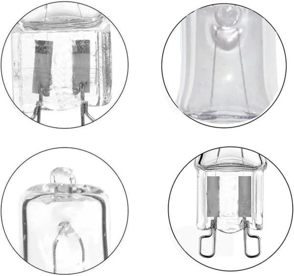 10-pack G9 halogenlampor 18W varmvitt ljus för taklampor och bordslampor
