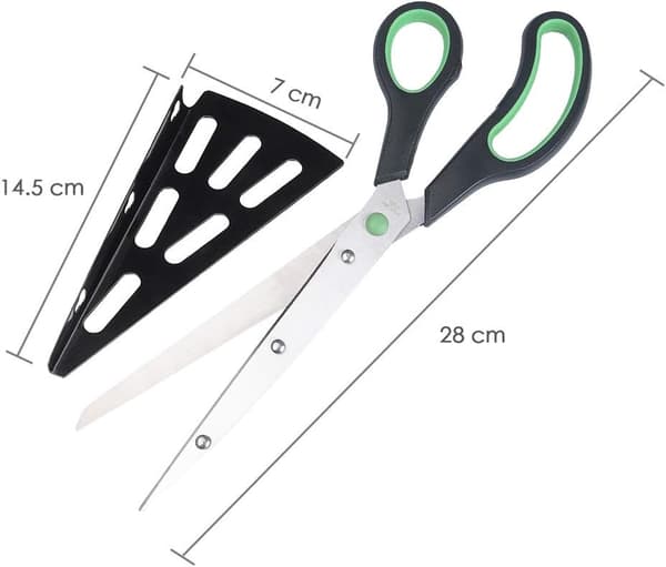 28 cm pizzaskærer i rustfrit stål, køkkensaks med