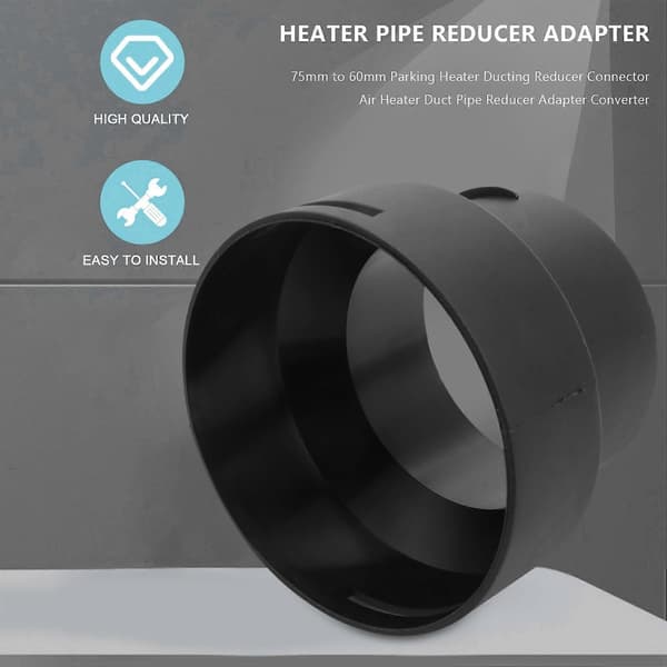 75 mm til 60 mm Parkeringsvarmer Kanalreduserer Tilkobling Varmekanal Rørreduserer Adapter Omformer for