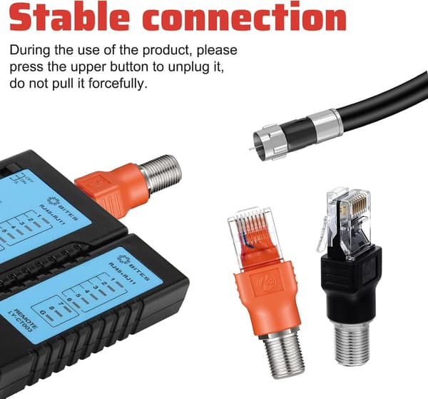 2 STK F-Type Hun til RJ45 Han Koaksial Konverter