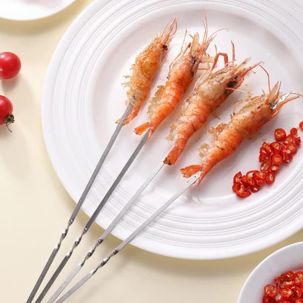 20 grillspyd i rustfritt stål, 35 cm lange