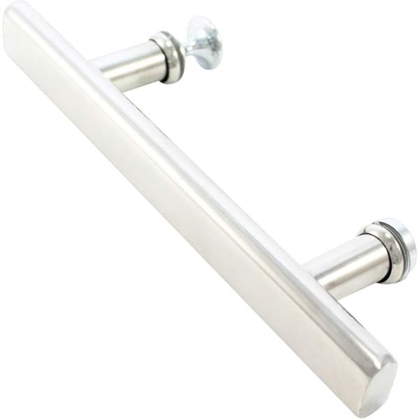 Dørhåndtag til brusedør i rustfrit stål, 140 mm, hulafstand 14 cm