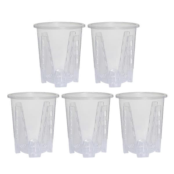 Orkidepotter Klart Plantedesign For Innendørsplanter Transparent Drenering 5 stk