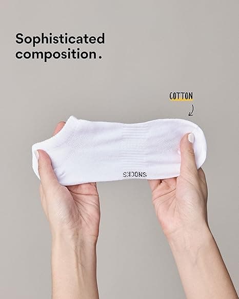 6 par økologiske træningsstrømper/ankelstrømper til mænd og kvinder: Slidstærke træningsstrømper til kvinder og mænd til daglig brug, sorte