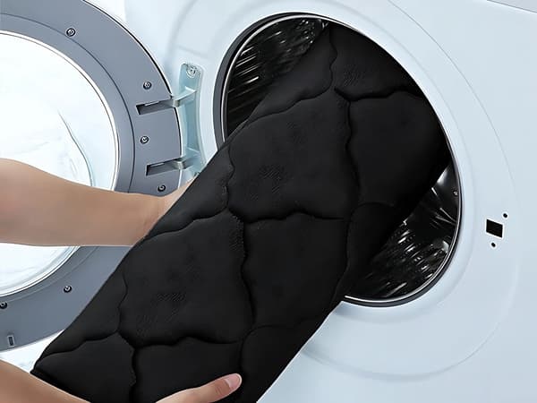 Baderomsmatte svart - Mykt sklisikkert minneskum