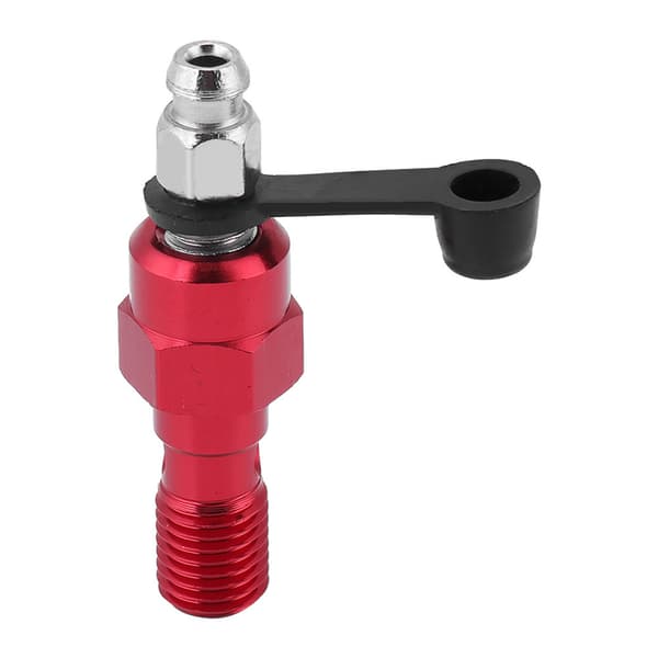M10x1.0mm Motorcycle Brake Master Cylinder Caliper Bleed Screw Nipple Banjo Bolt Dust Cap Red