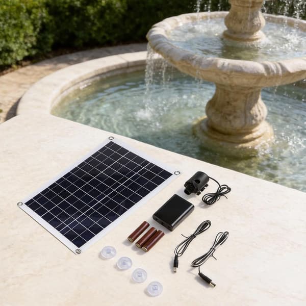 Pump Trädgårdsdamm Fontän Akvarium Batterilåda 50W Solvattenkit 800L/H Flöde för med