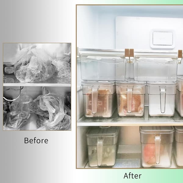 2-pack Egg Rack for Refrigerator, Pull-out Egg Storage Box with Handle, Transparent Egg Box for Refrigerator