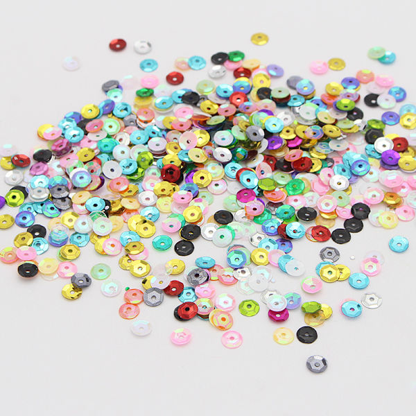 Glitter Sequin Set, 42 Colors, 5mm, 5g per Compartment