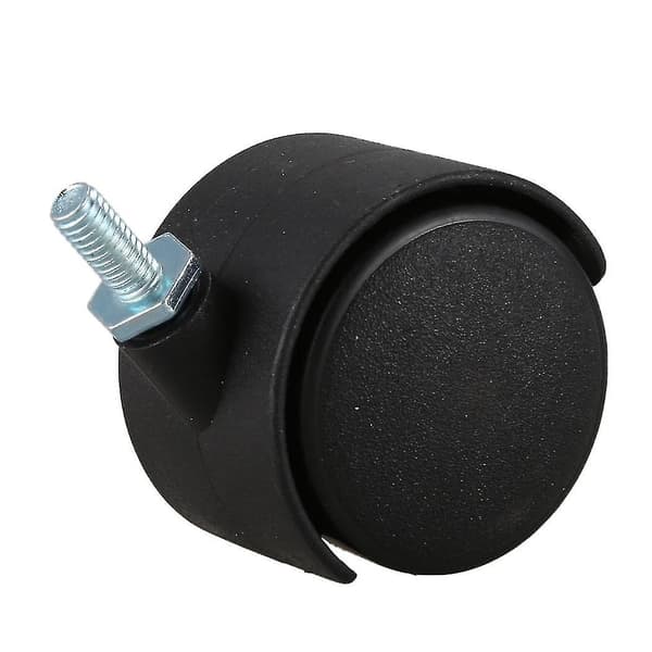 8kpl 6mm Kierretanko 40mm Kaksoispyörä Pyörivä Pyörä Musta