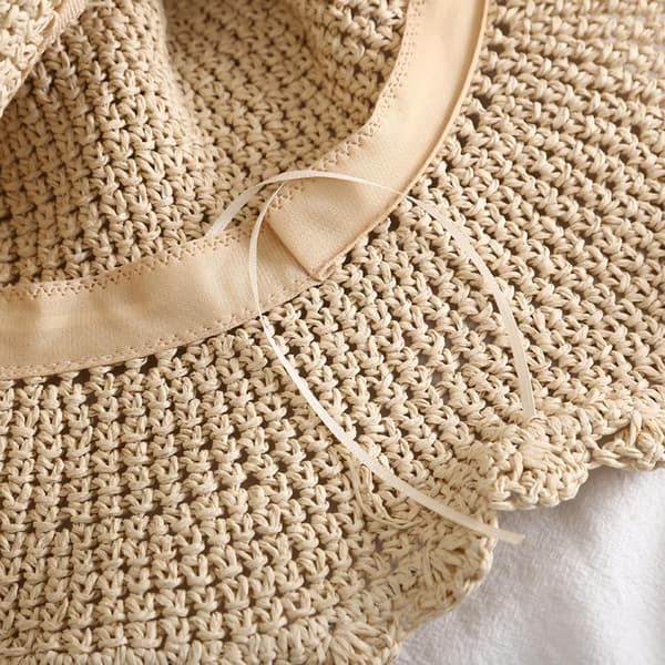 Sommer Strand Solhatte til Kvinder Bred Skygge Sammenfoldelige Rejse Bucket Hatte UPF 50+