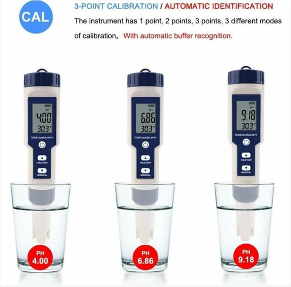 Vannkvalitetstester 5 i 1 Multifunksjonell vannkvalitetstester