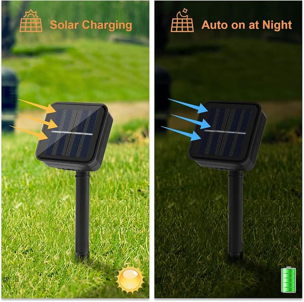 Outdoor Solar Christmas Tree Lights, Cool White, 30 LED, 6.5m