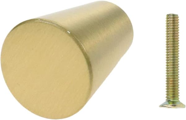Massive messing skapknapper 0,8 x 1 tomme 4 stk