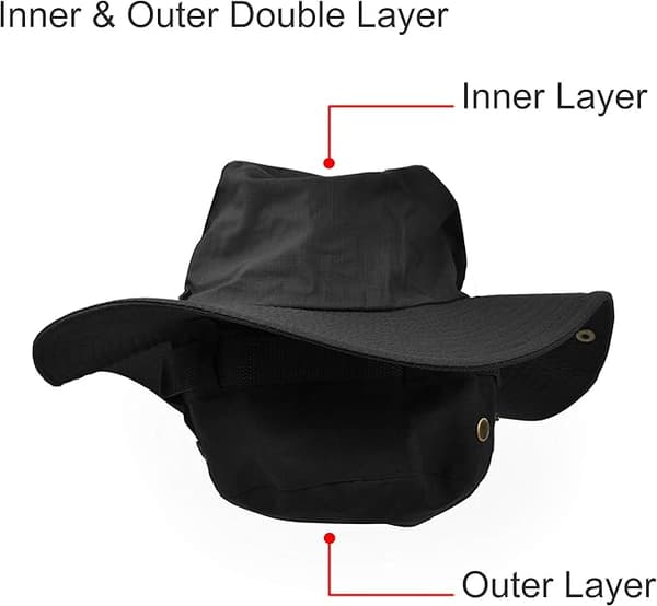 Bredbremmet solhatt for utendørs bruk, dobbeltlagsstil