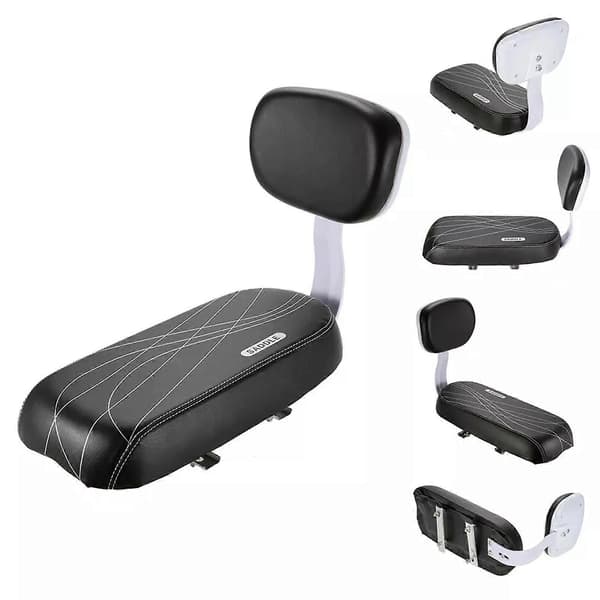 Premium Saddle with Backrest | Child Seat Kit | MTB Rear Rack | Comfortable & Safe Saddle
