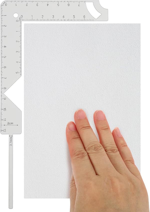 Bogbindingslineal i metal 15 cm Bogomslagsguide til præcis positionering og scrapbooking