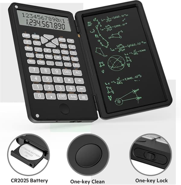Calculator, Scientific Calculators 12-Digit Calculator with Writing Tablet