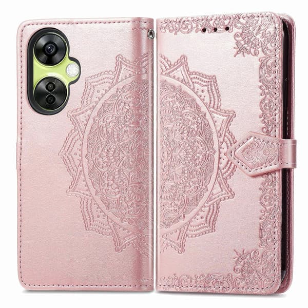 For OnePlus Nord CE 3 Lite Mandala Blomst Preget Lær Telefondeksel