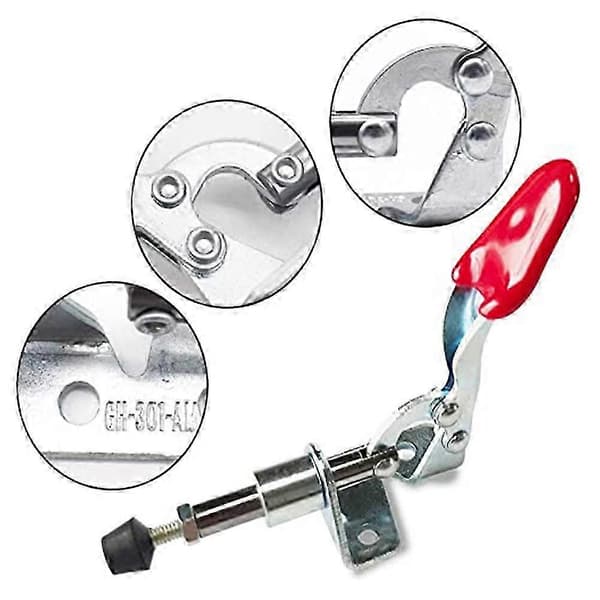5 st dragspärr 301AM justerbar vippklämma slagklämma push pull vippklämma snabbkoppling handverktyg Silver Silver