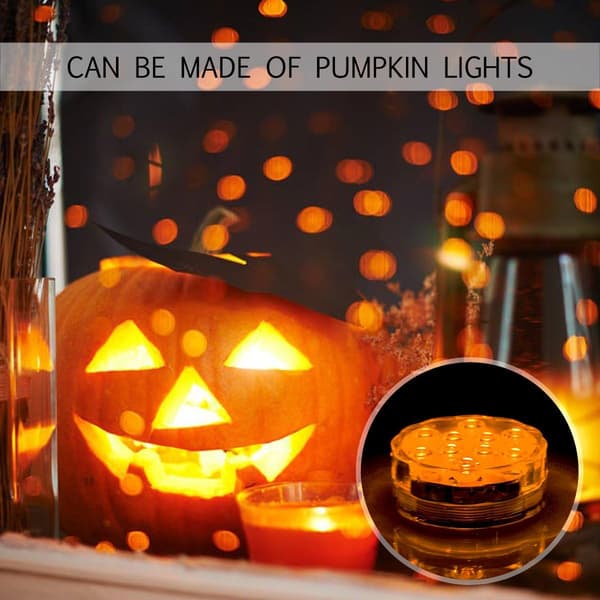 Halloween gresskarlys, batteridrevet vanntett LED-lys