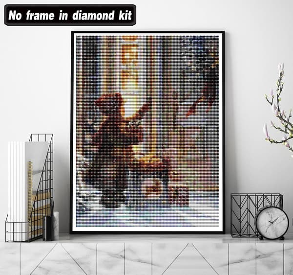DIY Diamantmaling Julepike-sett, 5D Julebroderi