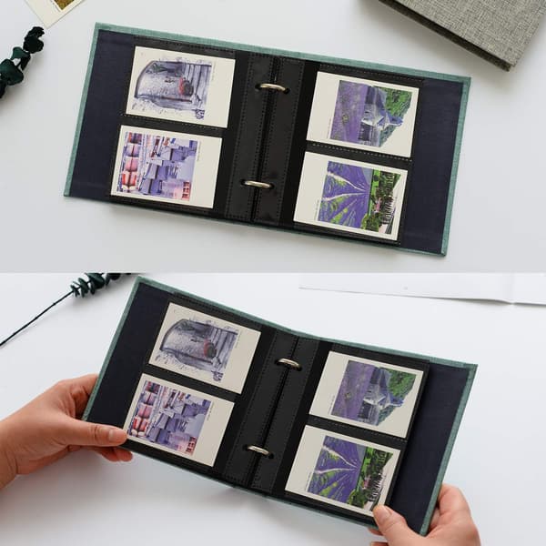 Mini 100-lommers filmalbum (62 x 89 mm) til instantfilm (grå)