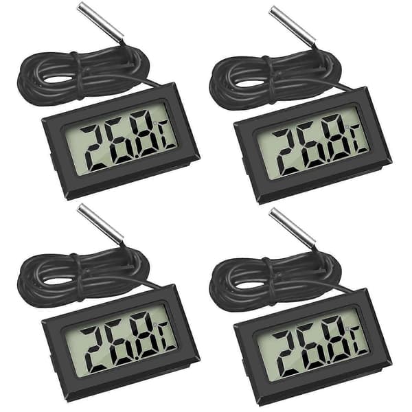 4x Digital LCD Thermometer Temperature Gauge with External Probe for Fridge Freezer Refrigerator Aquarium