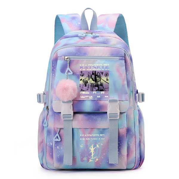 Katseye Print Large Capacity Backpack for Students, Lightweight Waterproof School Bag with Laptop Compartment 7 7