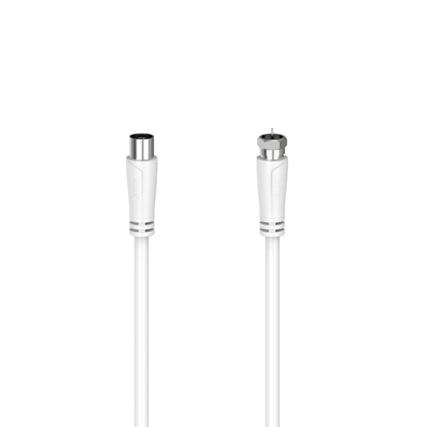 Kabel Antenne SAT 90dB F-plugg-koaks hunn Hvit 1.5m