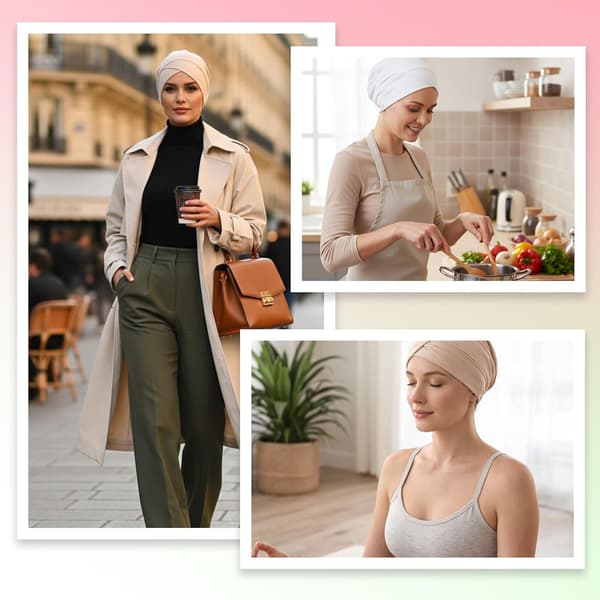 3 stk Hijab Undercap Ikke for kvinner Hvit, Svart,