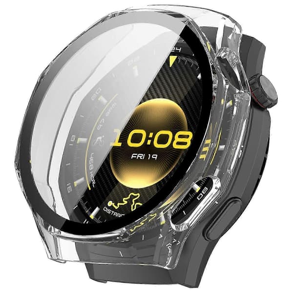 For Huawei Watch GT 6 Pro 46mm Watch Case PC Frame Cover with Tempered Glass Screen Protector Transparent Transparent