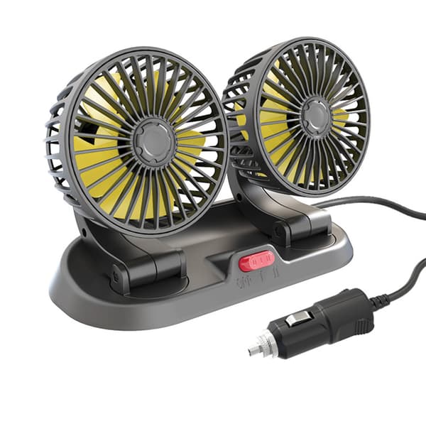 Car Cooling Dual Head Adjustable Cigarette Lighter Socket Multifunction Air Circulator Vehicle 12V Type