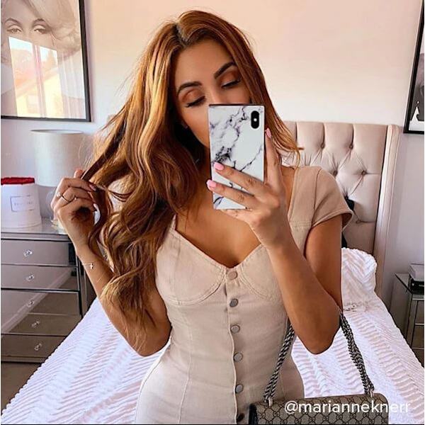 Mobildeksel Hvit Marmor iPhone XR