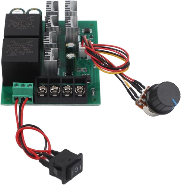 40A børstet motor og potentiometerknapindgang til controller med frem/tilbage-kontakt DC10V 50V strøm